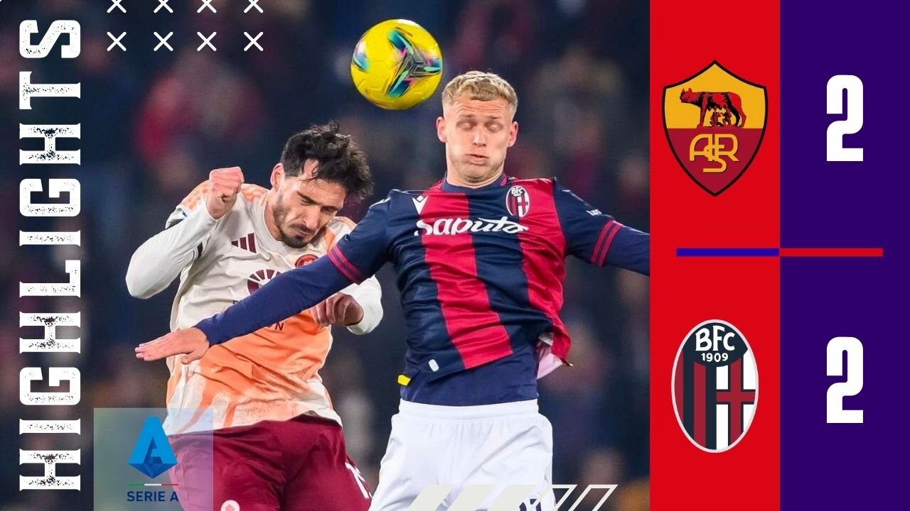 Highlights | Bologna 2-2 As Roma | Serie A 24/25 | Full HD