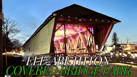 Snow Flurries, Ducks and Dusk at the Elizabethton Covered Bridge