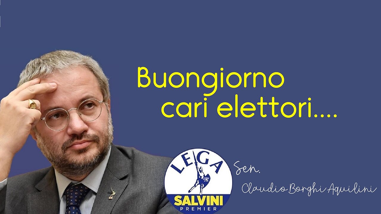 🔴 Sen. Claudio Borghi: "Buongiorno cari elettori...tanto vi dovevo. Fatevi sentire" (01.02.2025)