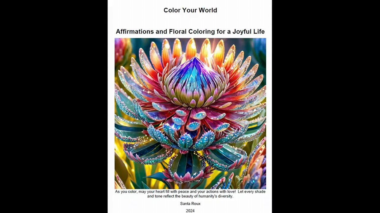 COLOUR YOUR WORLD Adult coloring book with positive and motivational quotes