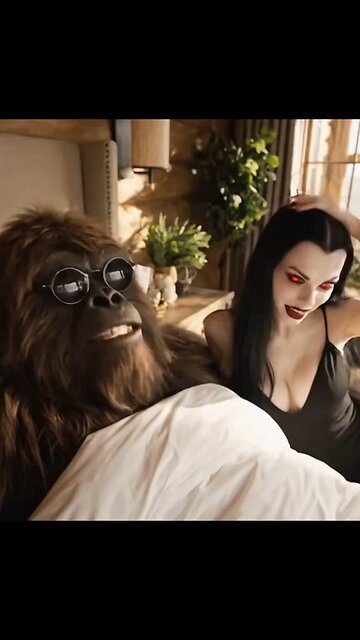 gost girl with bigfoot