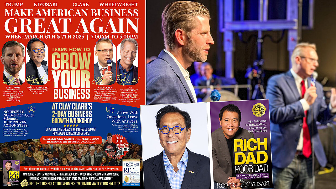 Robert Kiyosaki | Who Bought the First Copy of Rich Dad Poor Dad? How Did Robert Kiyosaki Become a Best-Selling Author? Who Is Tom Burns? Join Eric Trump & Robert Kiyosaki At Clay Clark’s March 6-7 Business Workshop!
