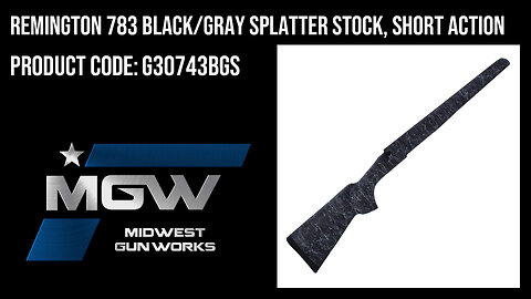 Remington 783 Black/Gray Splatter Stock, Short Action - G30743BGS