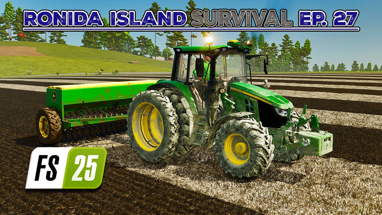 Survival on Ronida Island #27 | Drilling Oats. Setting Up the Bale Shed. | Farming Simulator 25