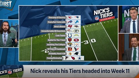 FIRST THINGS FIRST| Nick Wright's UNBIASED NFL Tiers?!
