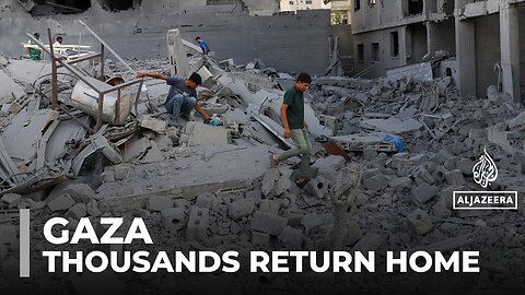 Thousands head to northern Gaza as Palestinians return to destroyed neighbourhoods