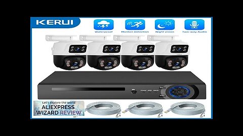 KERUI Waterproof 6MP HD POE Surveillance Camera System Dual Lens PTZ WIFI Review