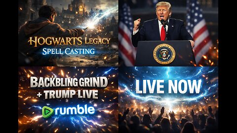 🧙 ♂ 🇺🇸 HOGWARTS LEGACY(First Time)--> FORTNITE BACKBLING GRIND + TRUMP ADDRESS LIV