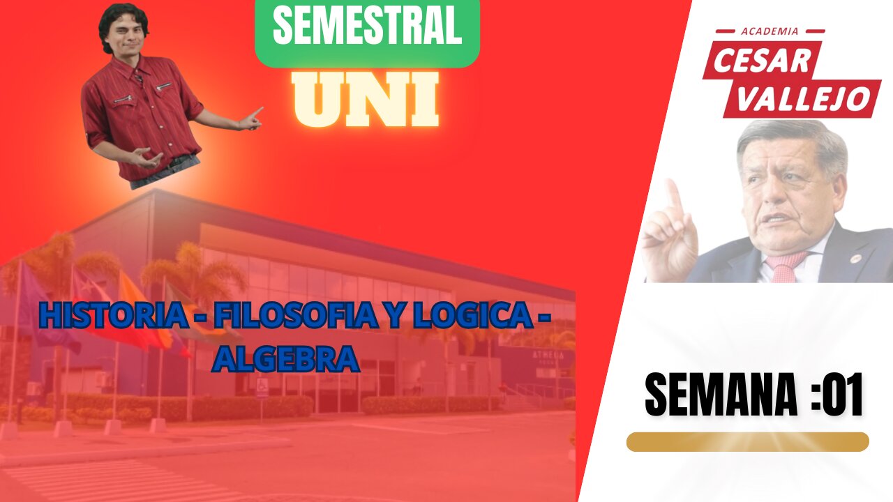 🔵 SEMESTRAL UNI AC. VALLEJO 2024 ( HISTORIA- FILOSOFIA Y LOGICA - ALGEBRA )
