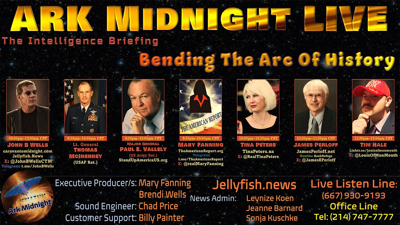 The Intelligence Briefing /Bending The Arc Of History - John B Wells LIVE