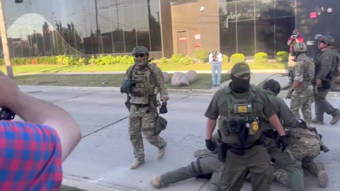 Antifa thugs are SCREAMING as Border Patrol shoots them with pepper balls at ICE Broadview 