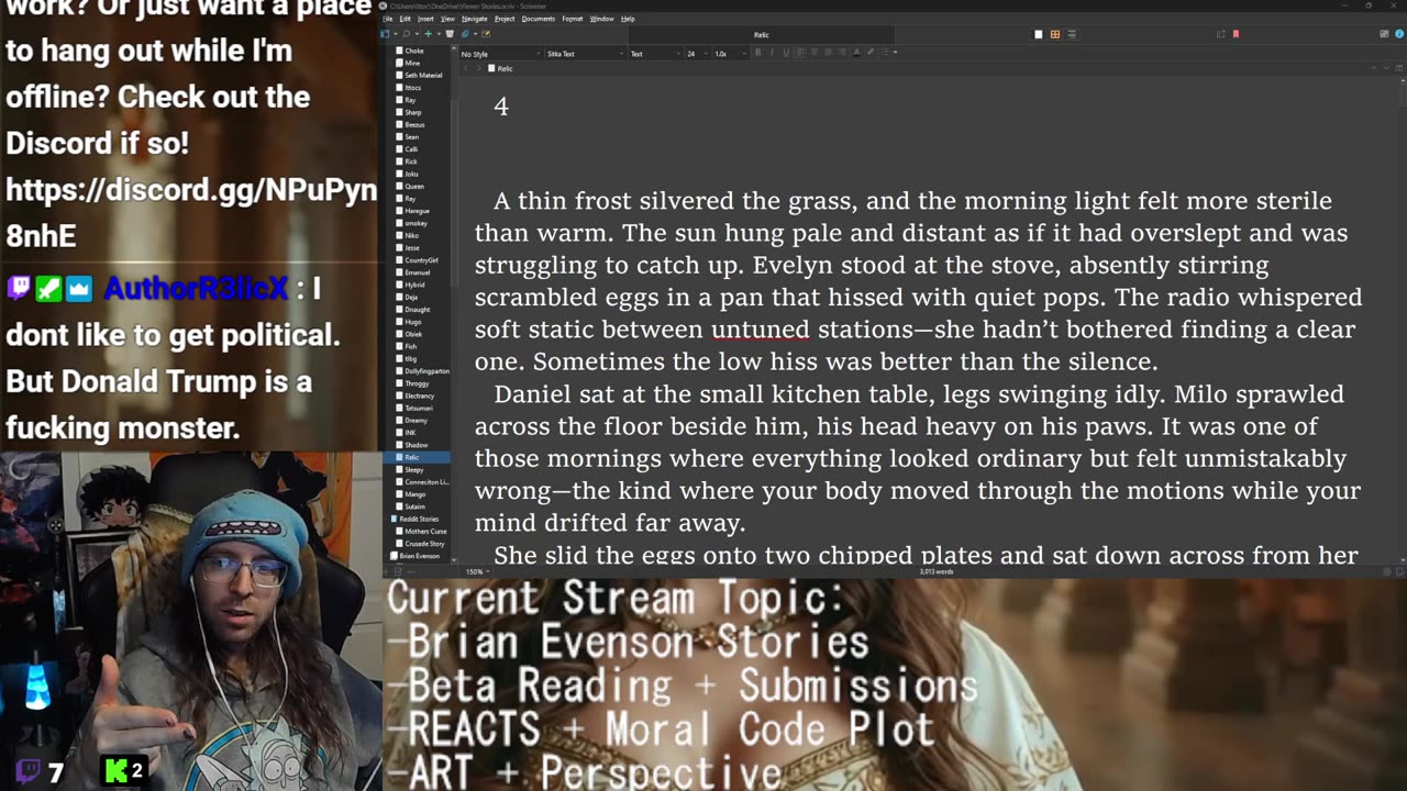 Brian Evenson Stories! Beta Reading + REACTS + Commentary + Writing: Moral Code Plot | Drawing: Perspective | Scene Constructing B-roll |
