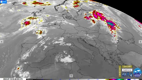 Miran Rubin - Evropa / IR / 3km - RAMMB/CIRA sat=meteosat 10 - 18/19.07.2023