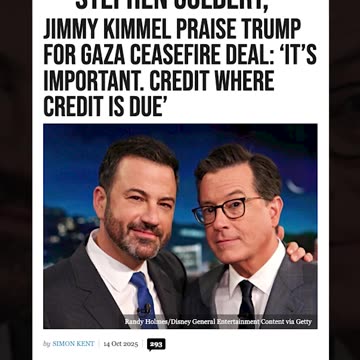Even Trump-Haters Kimmel and Colbert Had to Praise Him for This