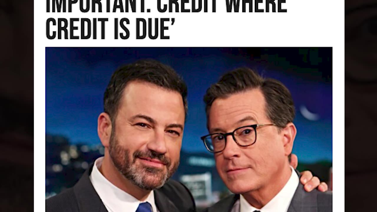 Even Trump-Haters Kimmel and Colbert Had to Praise Him for This