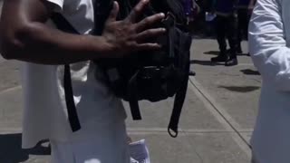 Man praying & prophesied with his covered dishonor his head