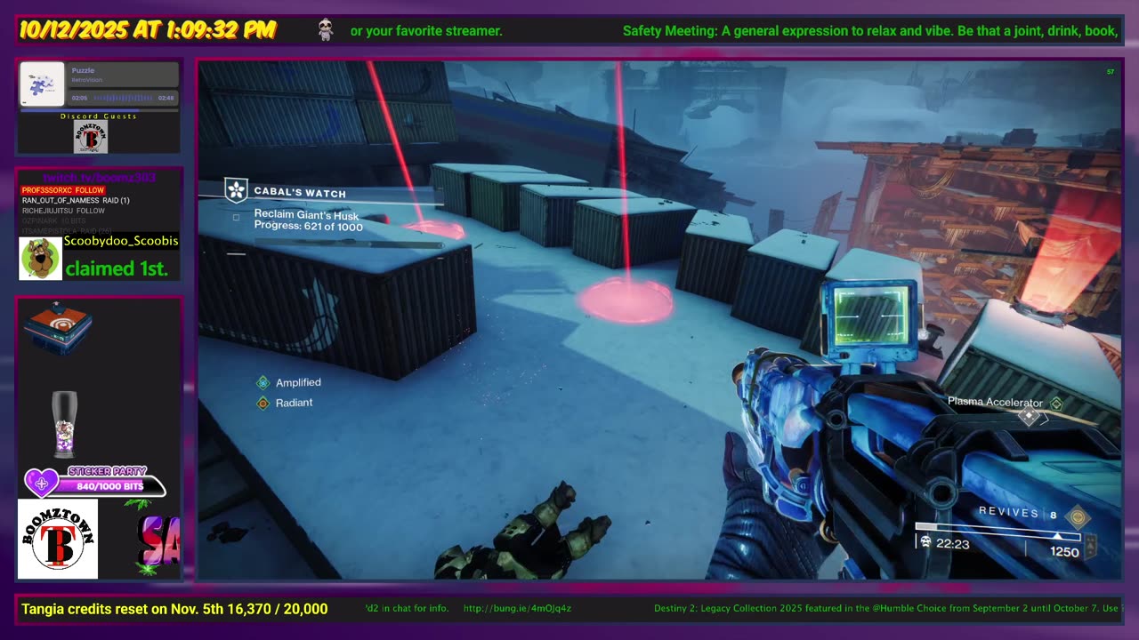 Destiny 2: 10/12/25 - Power Level is 538 1/8. Getting close to 550. Can we get it this month?