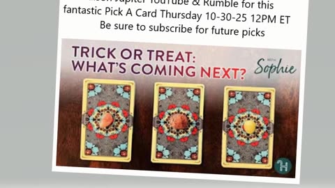 Trick or treat: What’s in store for you? 🔮 PICK-A-CARD THURSDAYS with @Sophie Maison Jupiter