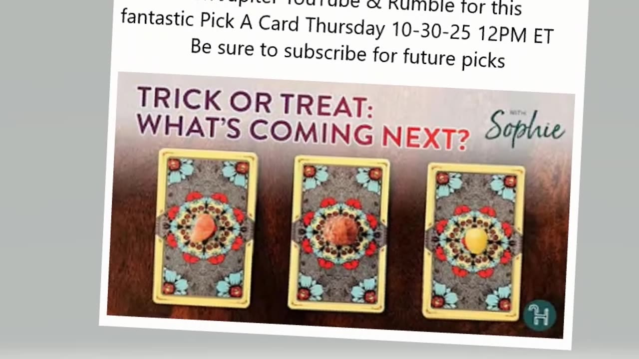 Trick or treat: What’s in store for you? 🔮 PICK-A-CARD THURSDAYS with @Sophie Maison Jupiter