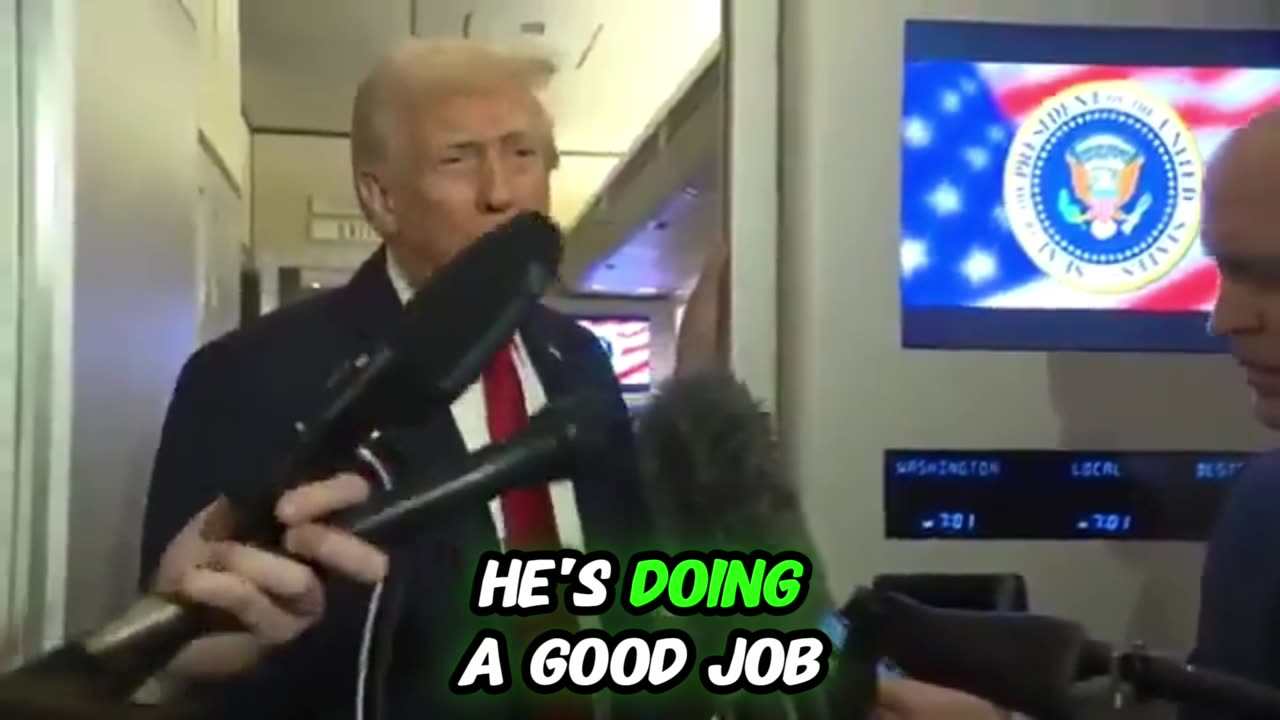 Trump SHUTS DOWN Rumor on Air Force One — “I’m NOT Firing Kash Patel!”