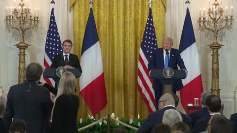 President Trump Holds a Press Conference with President Emmanuel Macron of France