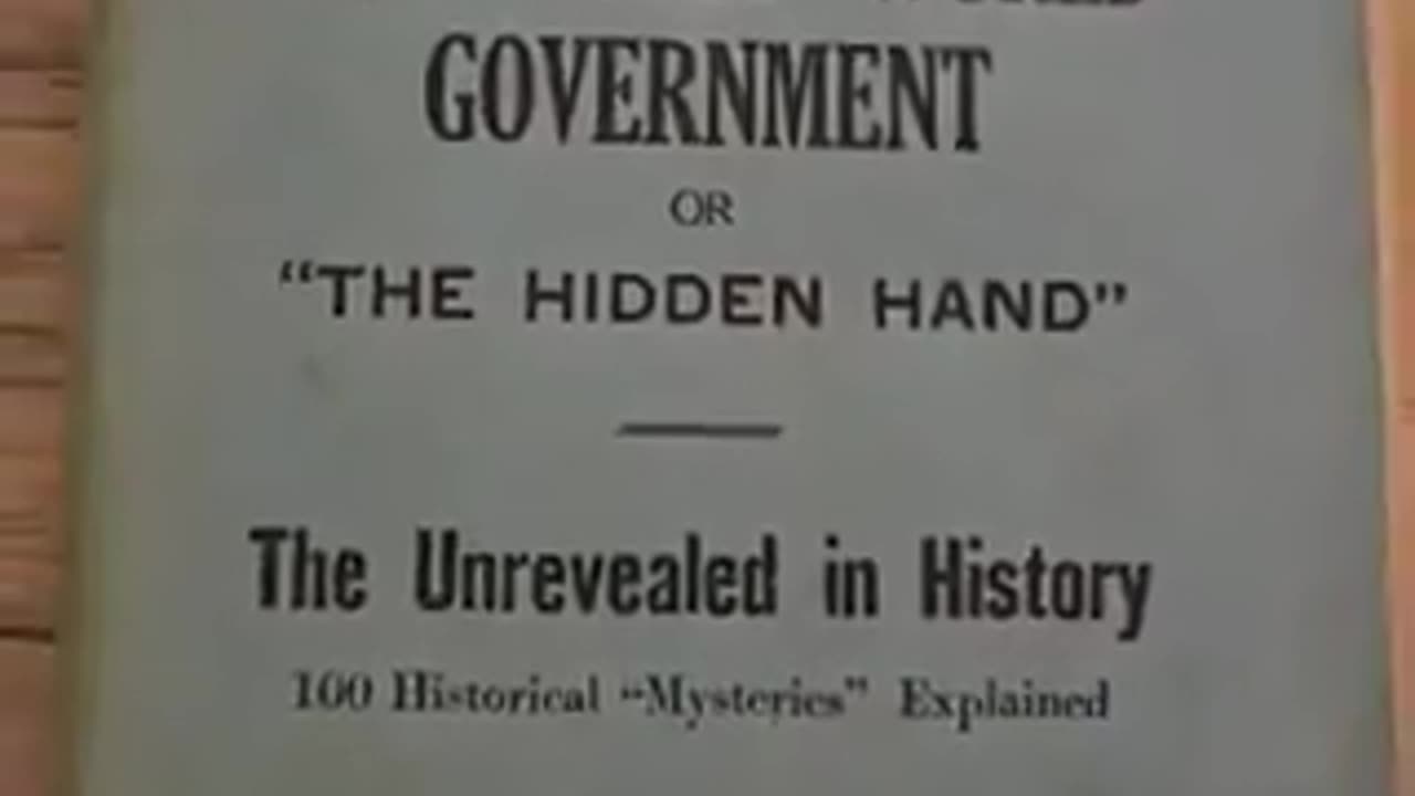 The Secret World Government - The Hidden Hand