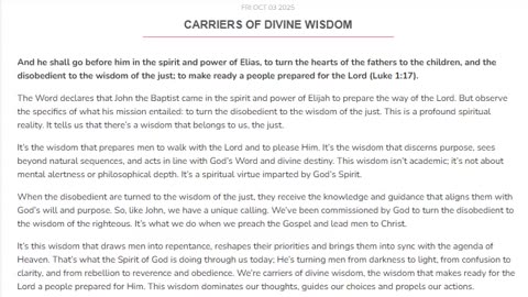 Rhapsody of realities - October 3, 2025