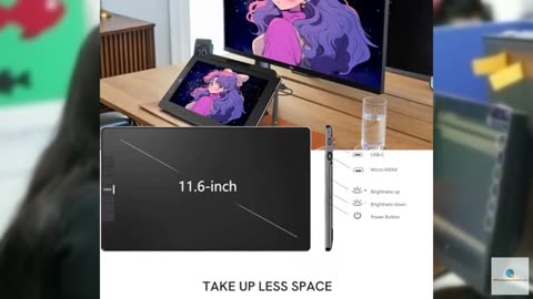 VEIKK VK1200 V2 Drawing Tablet with Screen,11.6-inch Full-Laminated Graphic Draw