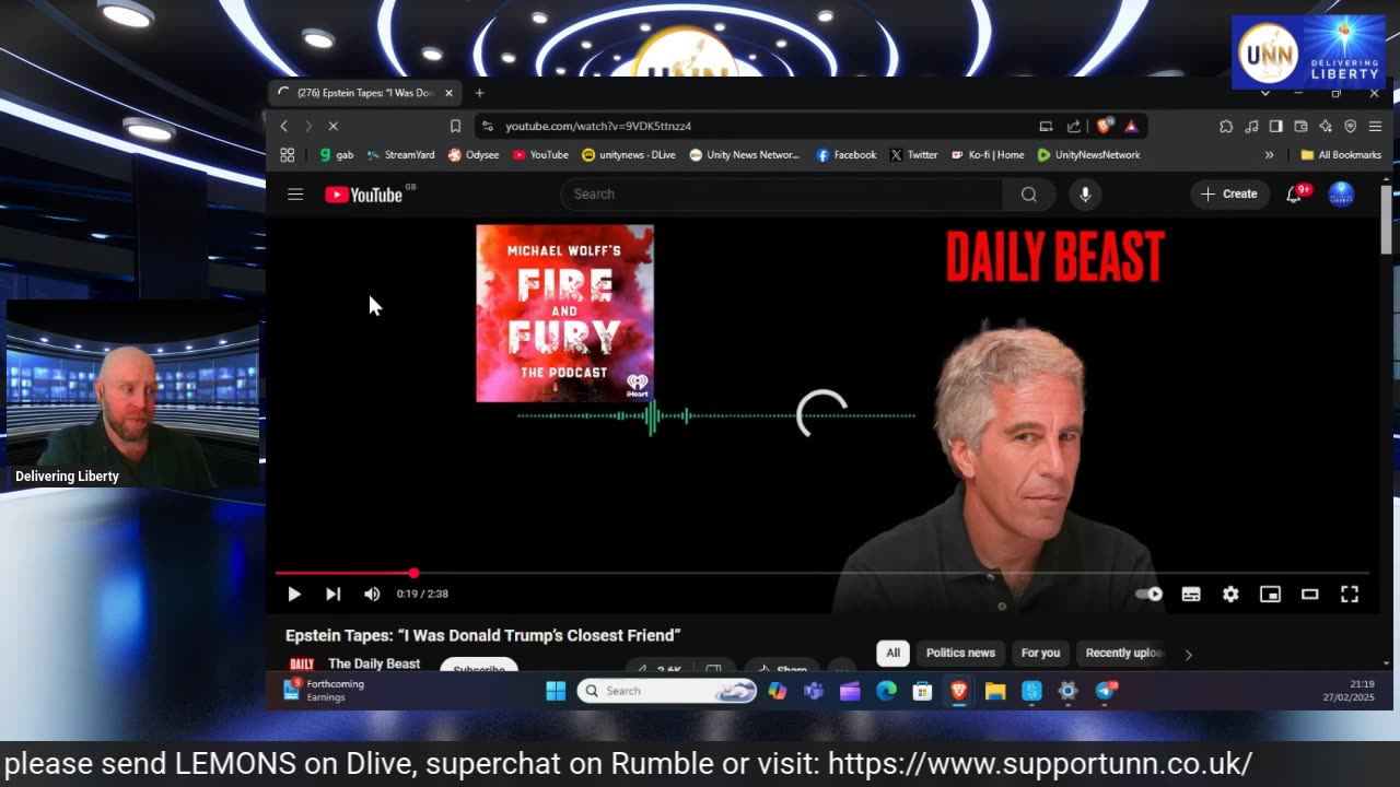 UNN hosted by Delivering Liberty - Epstein Files controlled release!