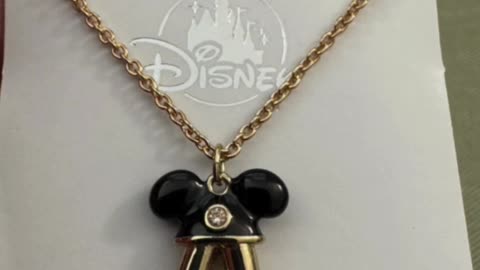 Disney Parks Mickey Mouse Ears Hat Letter A Cubic Zirconia Necklace #shorts