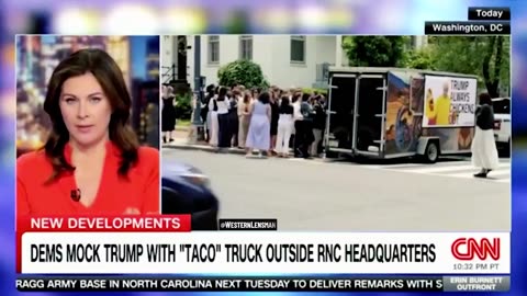 CNN absolutely loved Democrats ‘trolling’ and 'taunting' Trump with a taco truck in DC.