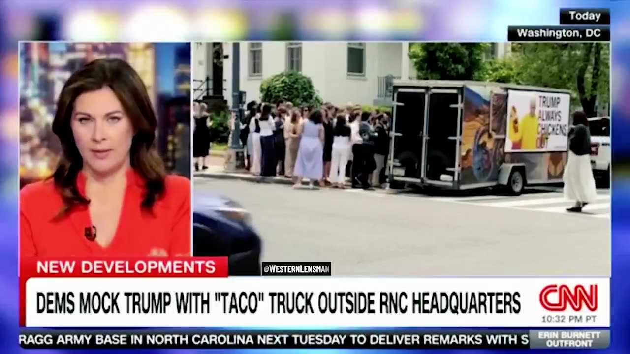 CNN absolutely loved Democrats ‘trolling’ and 'taunting' Trump with a taco truck in DC.