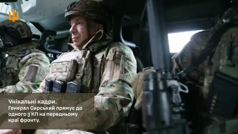 Commander-in-Chief of the Armed Forces of Ukraine, General Alexander Syrsky Touring Front Lines
