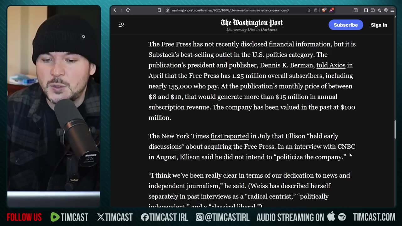 Bari Weiss Sells The Free Press For $150M, I Call Shenanigans| Tim Pool