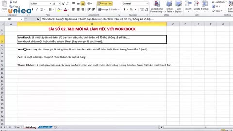 Bài 2: Tạo mới và làm việc với Workbook