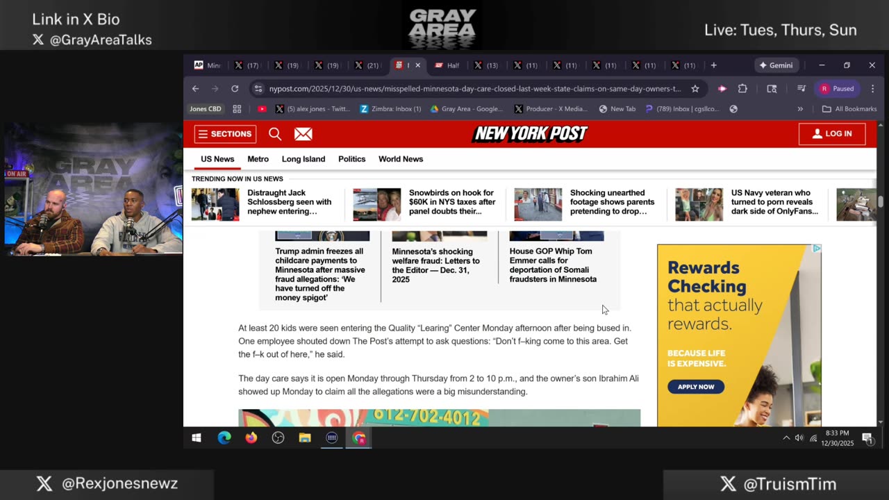 RAIDS LAUNCHED: Somali Fraud Exposed! Gray Area LIVE #35 + Harrison Smith!