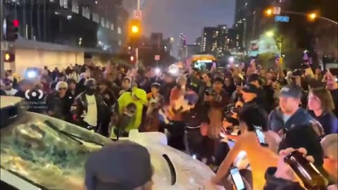 LAPD stand around as hundreds of skateboarders destroy downtown Los Angeles