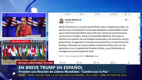 Trump (EN ESPAÑOL) lidera ceremonia de paz en Medio Oriente