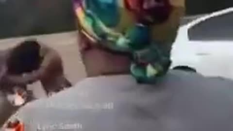 Hood fight live on Facebook