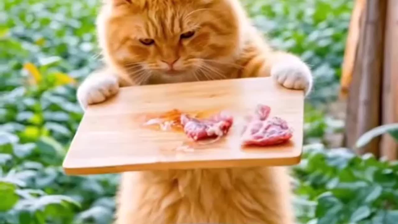 Lovely cat cooking😀