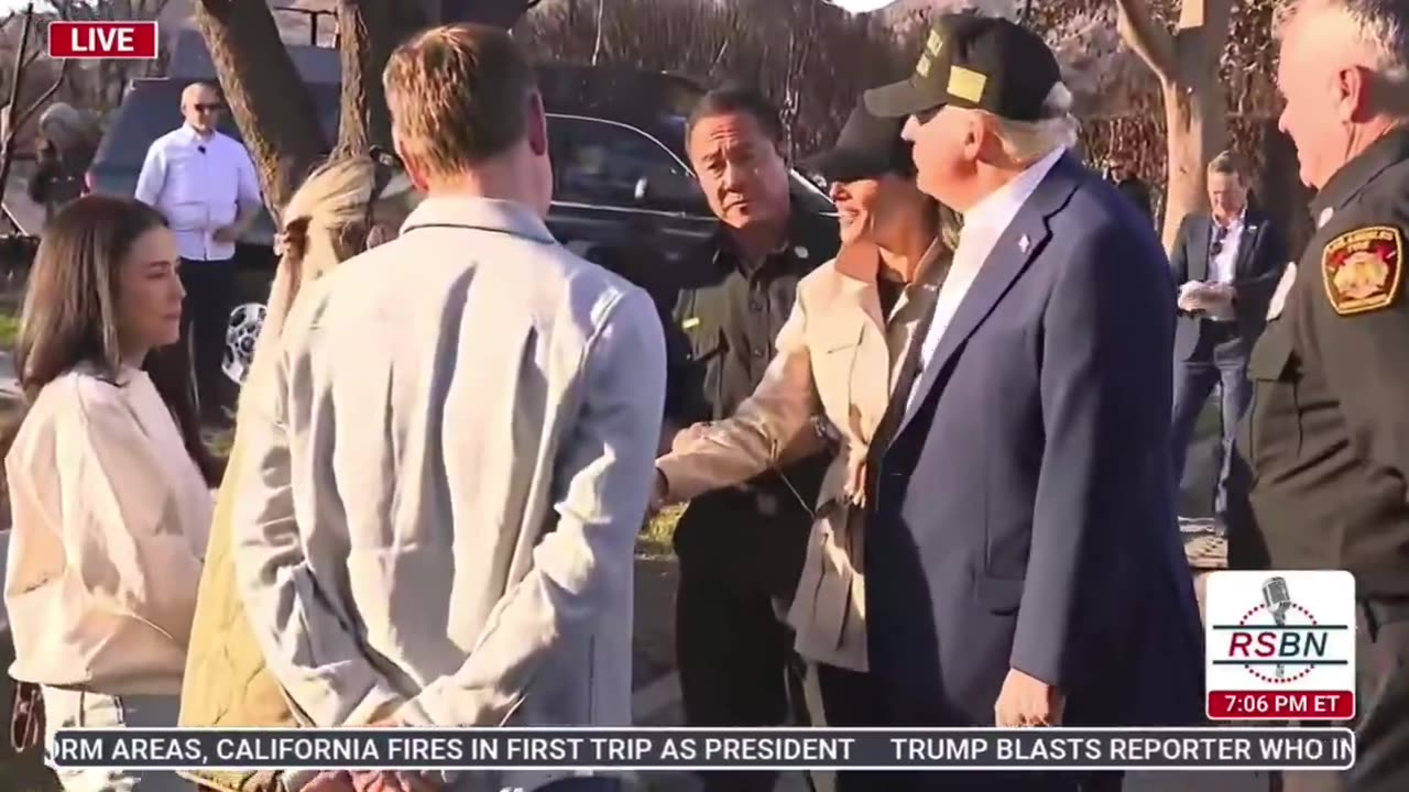 Melania Trump Comforting an LA Fire Victim in Slovenian Shows Another Huge Upgrade Over Taco Jill