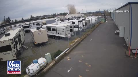An explosion tore the roof off a factory building in Oregon, reportedly damaging several nearby