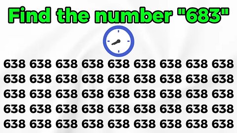 Find the Number "683" within 30 seconds!