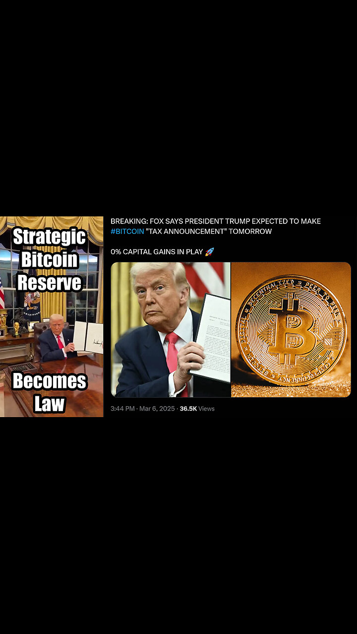Trump signs Executive Order creating a National "Strategic Bitcoin Reserve" 💪🪙