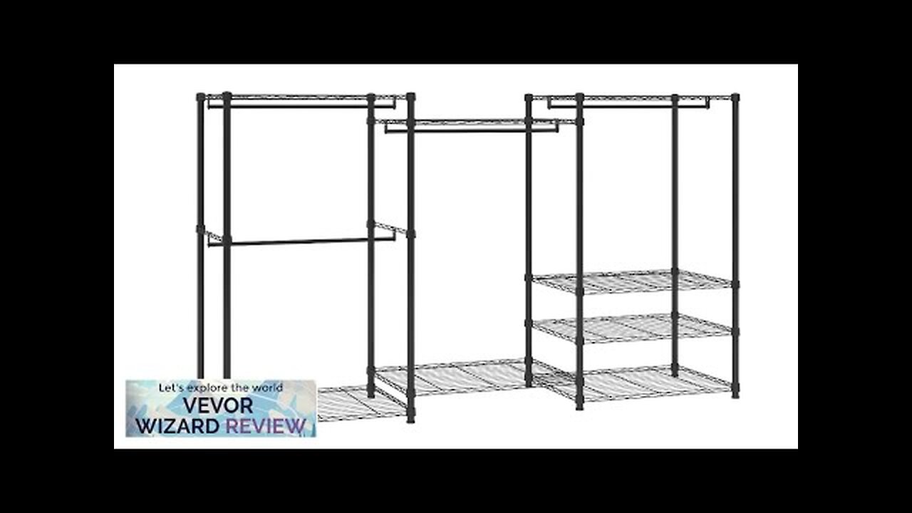 VEVOR Heavy Duty Clothes Rack Rolling Clothing Garment Rack with 4 Hang Review