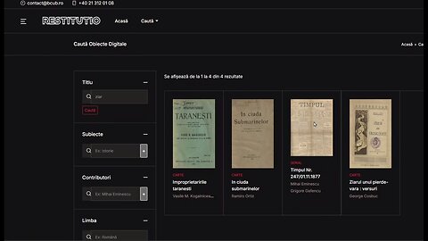 Download pdf carti vechi Biblioteca Centrala Restitutio Romania