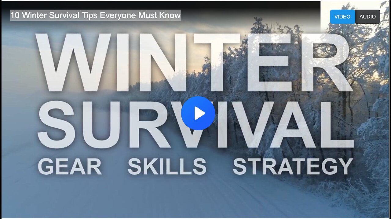 10 Winter Survival Tips Everyone Must Know