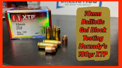 10mm Ballistic Gel Block Testing Hornady's 180gr XTP Bullets, Glock 20 Handgun