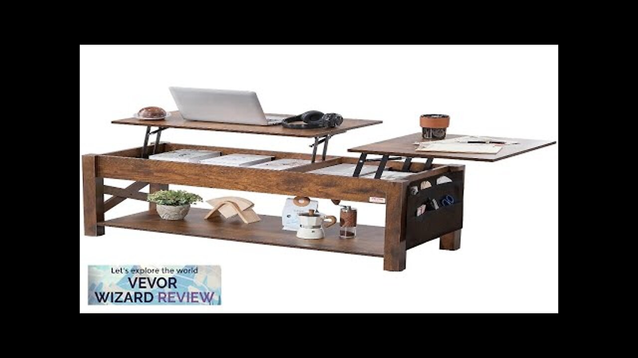 VEVOR Lift Top Coffee Table 47.5" Rectangle Coffee Table for Living Room Review