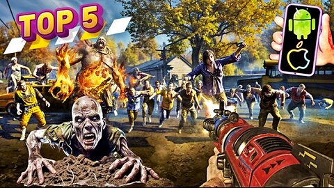 TOP 5 Mejores juegos de ZOMBIES Y DISPAROS Para Android, iOS